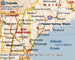 poland springs maine map